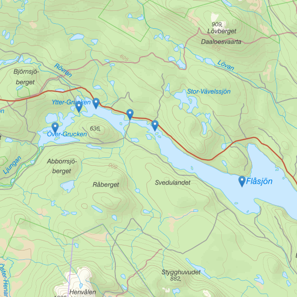 Map showing the fishing area.