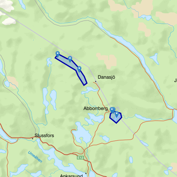 Karta som visar fiskeområdet