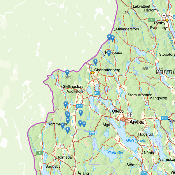 Karta som visar fiskeområdet