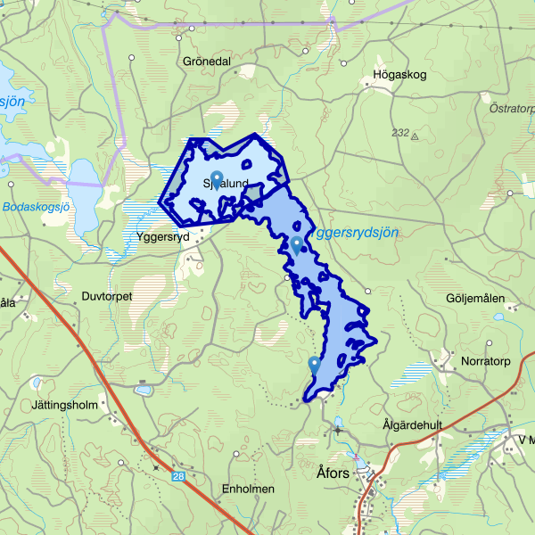 Map showing the fishing area.