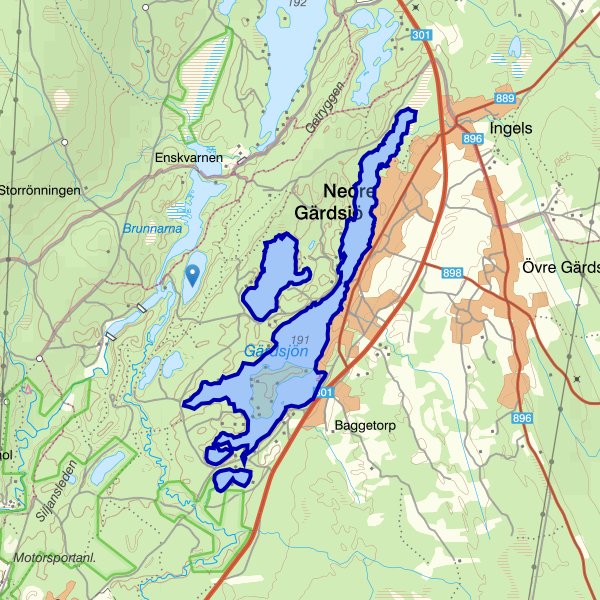 Map showing the fishing area.