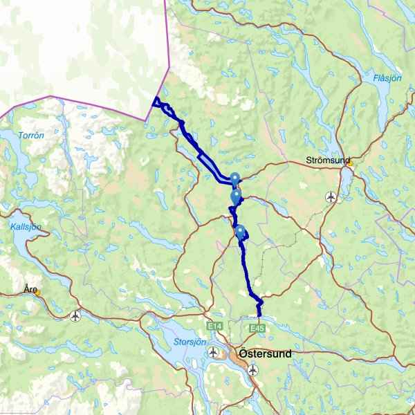 Map showing the fishing area.