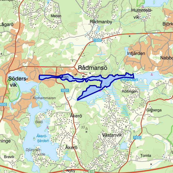 Map showing the fishing area.