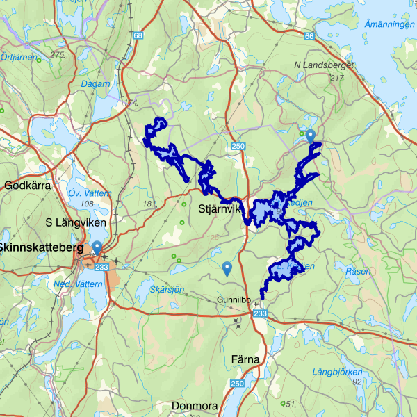 Map showing the fishing area.