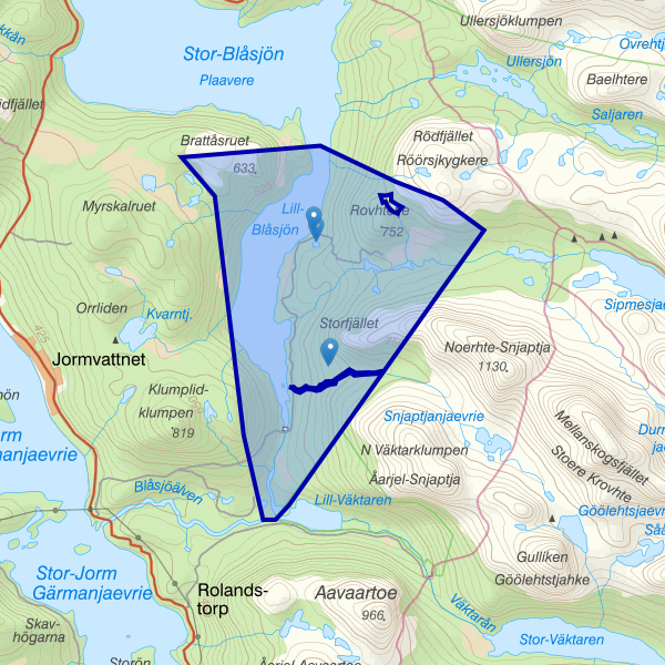 Karta som visar fiskeområdet