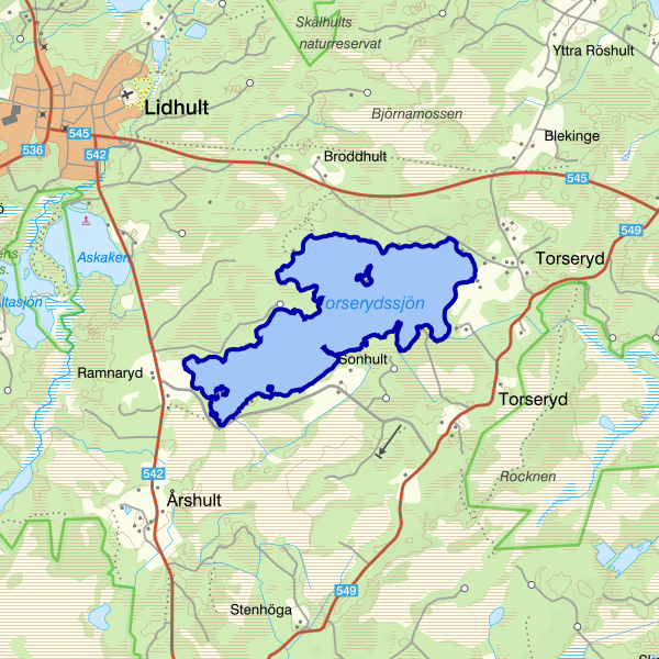 Map showing the fishing area.