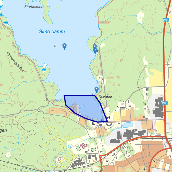 Map showing the fishing area.