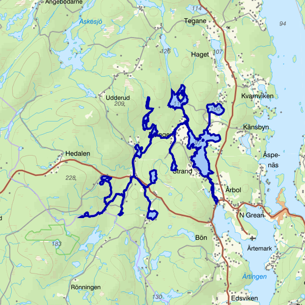 Map showing the fishing area.