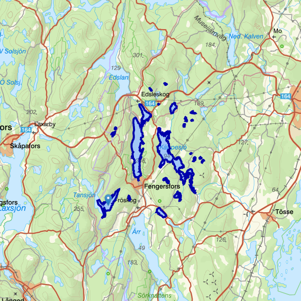 Map showing the fishing area.