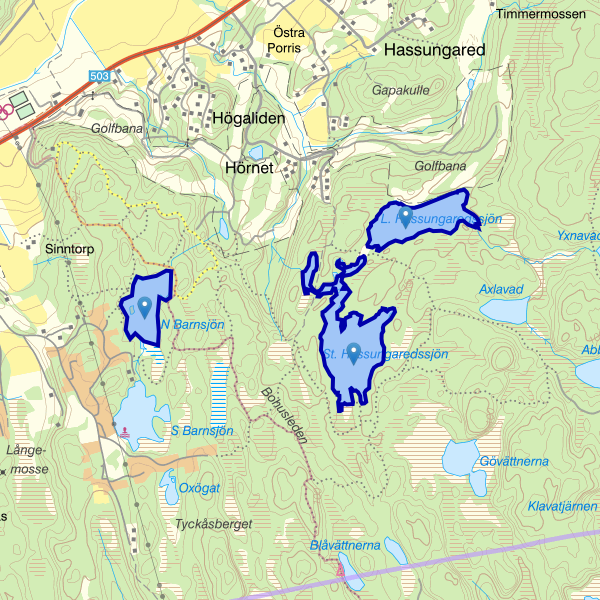 Map showing the fishing area.
