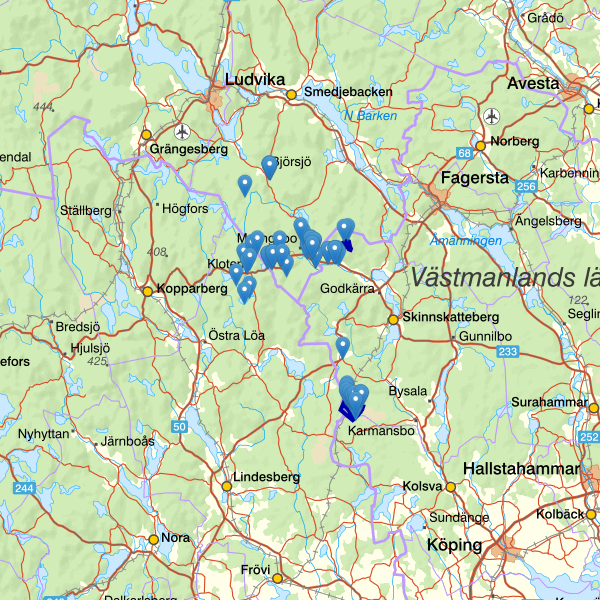 Karta som visar fiskeområdet