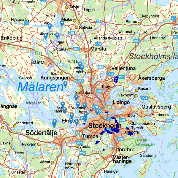 Karta som visar fiskeområdet