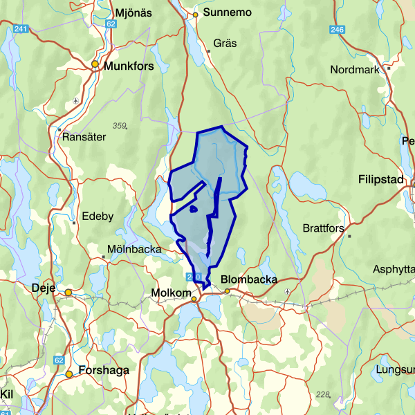 Kartta kalastusalueesta.