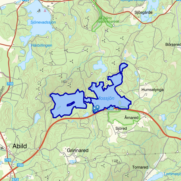 Karta som visar fiskeområdet