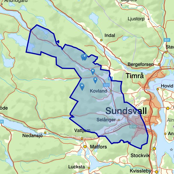 Map showing the fishing area.
