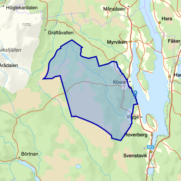 Map showing the fishing area.