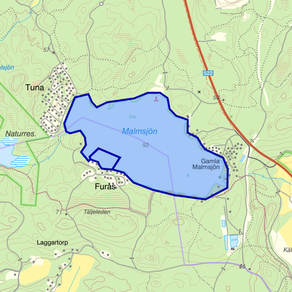 Map showing the fishing area.