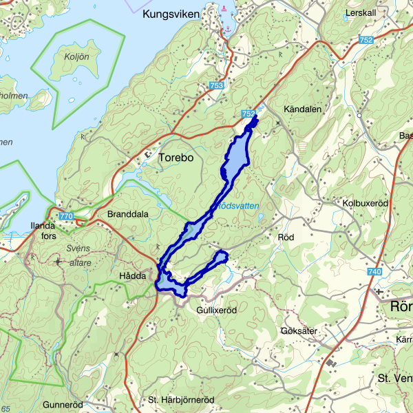 Map showing the fishing area.