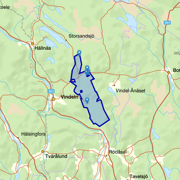 Karta som visar fiskeområdet
