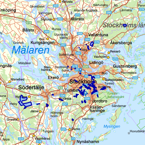 Karta som visar fiskeområdet