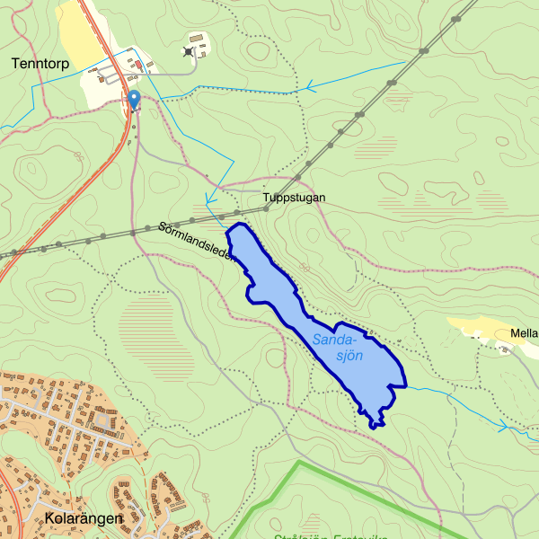Map showing the fishing area.