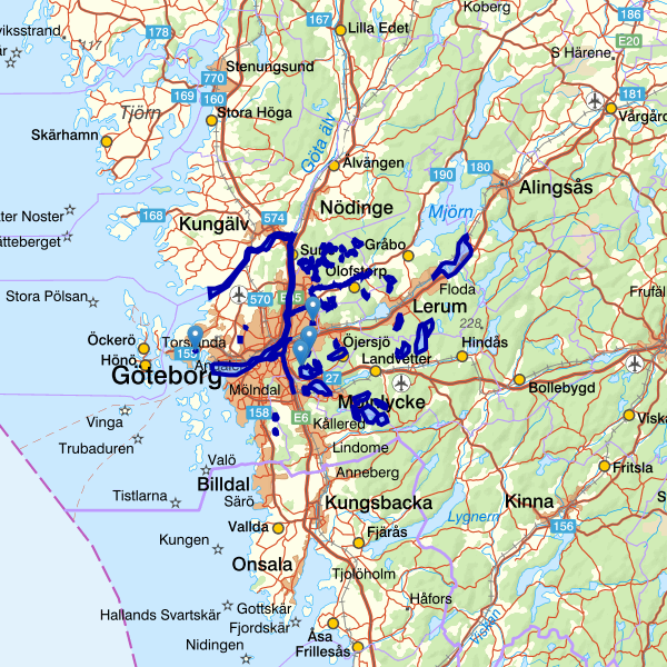 Map showing the fishing area.