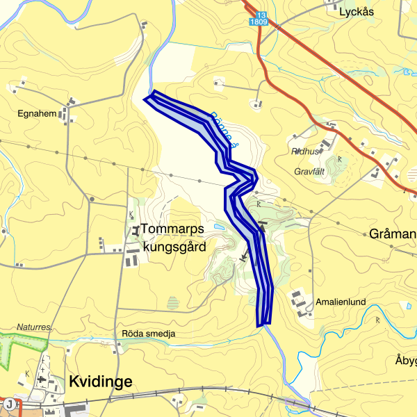 Map showing the fishing area.