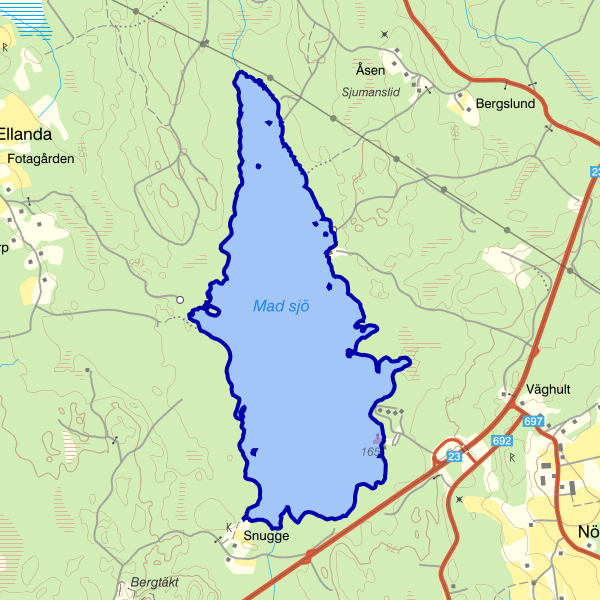 Map showing the fishing area.