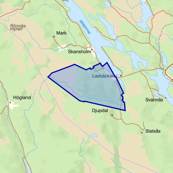Map showing the fishing area.