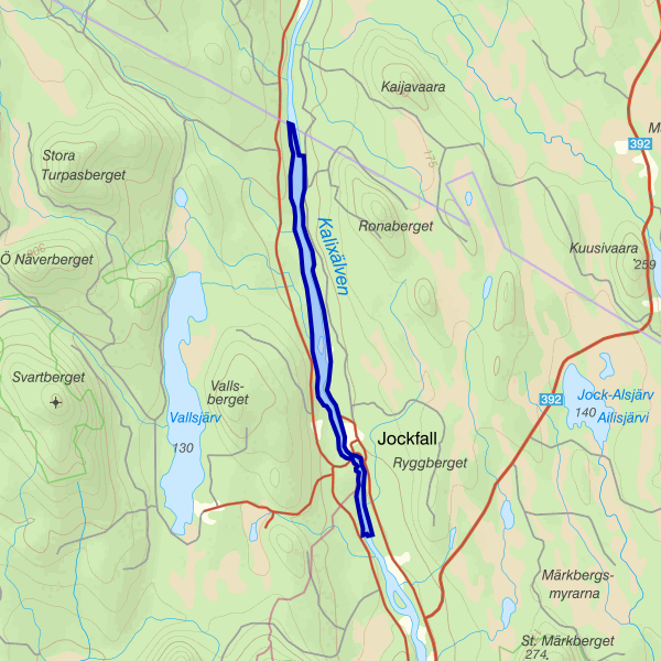 Map showing the fishing area.