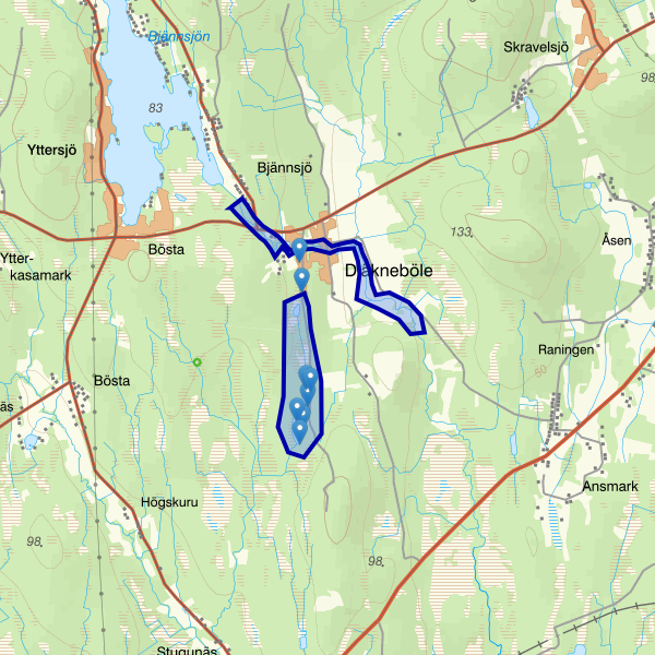 Karta som visar fiskeområdet