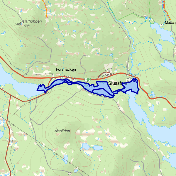 Map showing the fishing area.