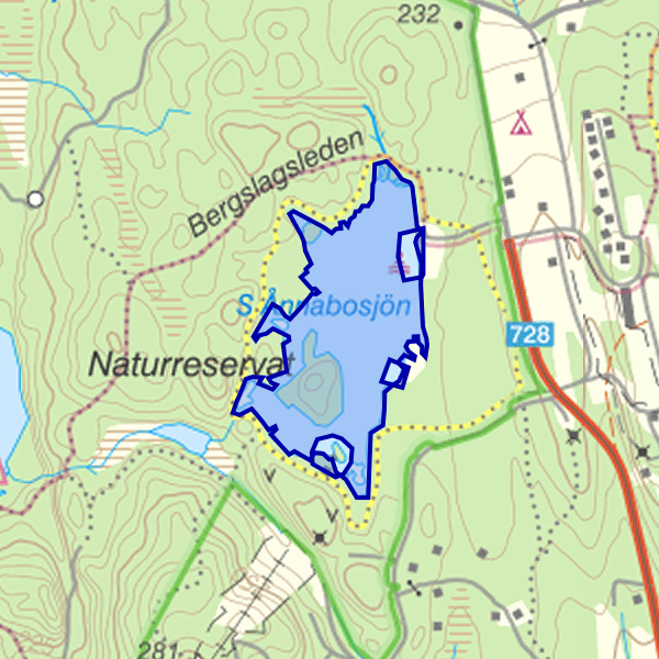Map showing the fishing area.