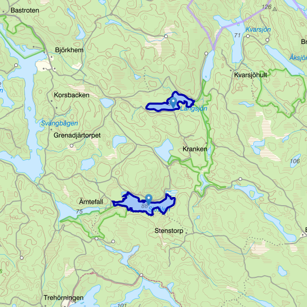 Karta som visar fiskeområdet