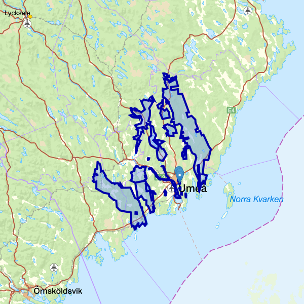 Map showing the fishing area.