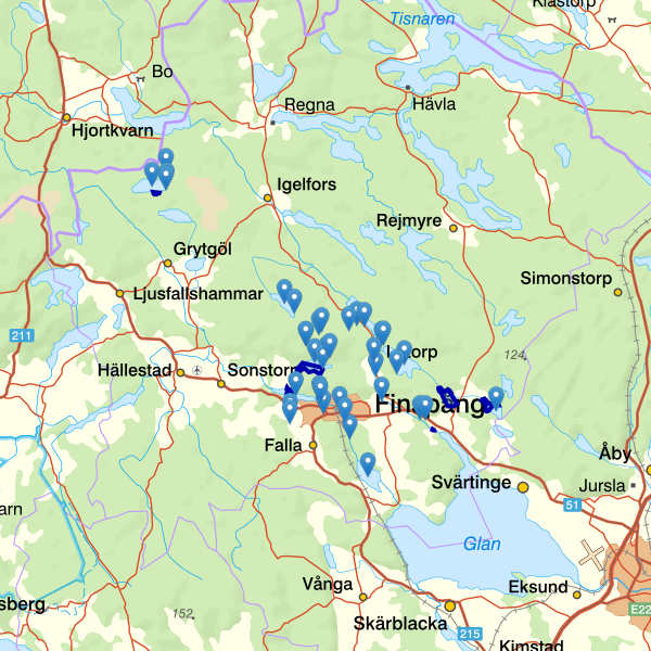 Karta som visar fiskeområdet