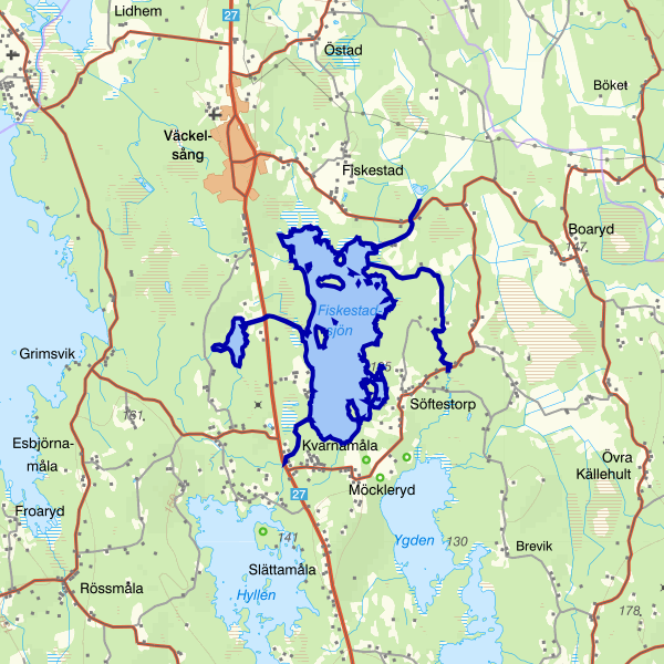 Map showing the fishing area.