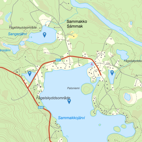 Map showing the fishing area.