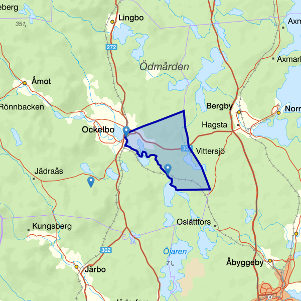 Map showing the fishing area.