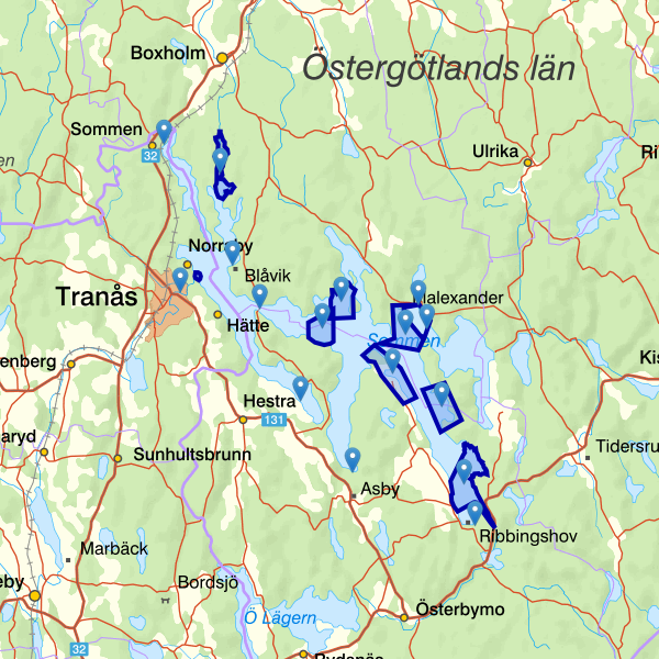 Karta som visar fiskeområdet