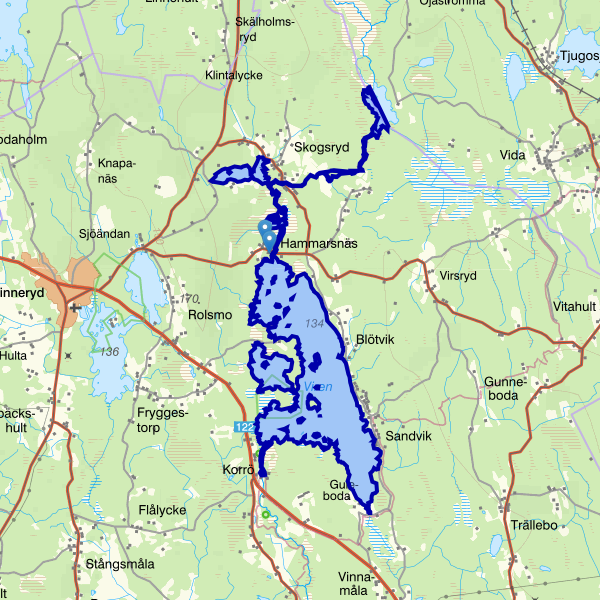 Map showing the fishing area.