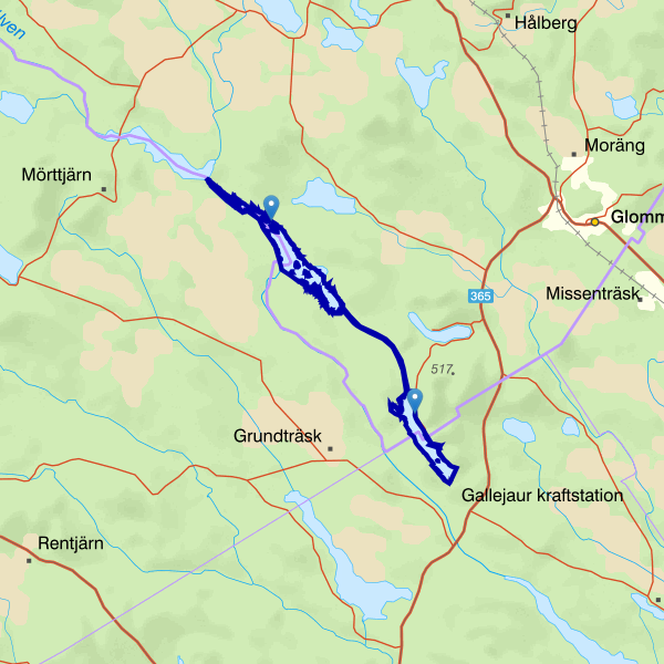 Map showing the fishing area.