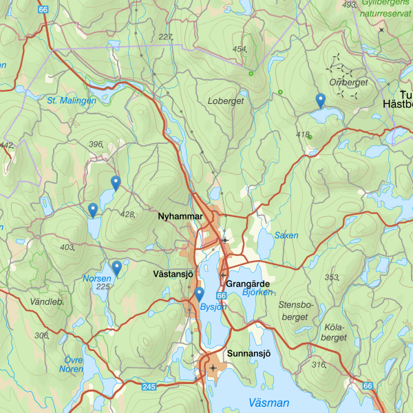 Karta som visar fiskeområdet