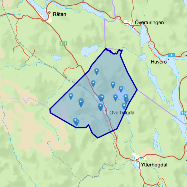 Map showing the fishing area.