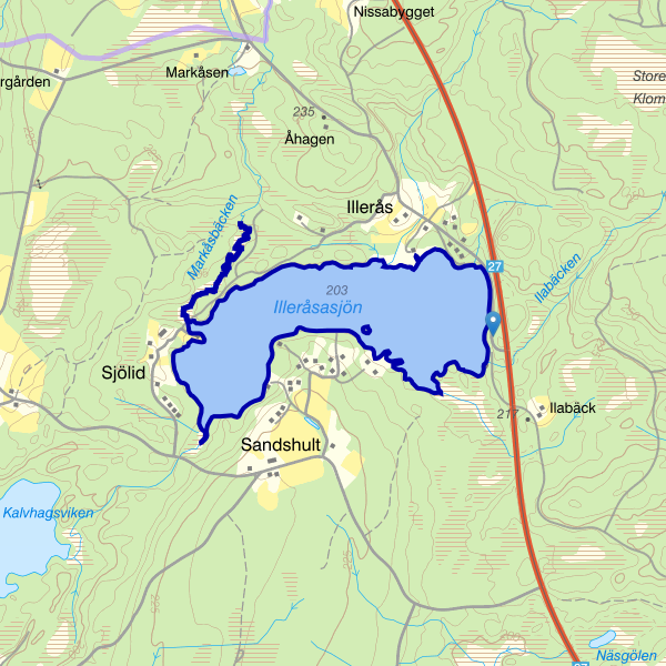 Map showing the fishing area.