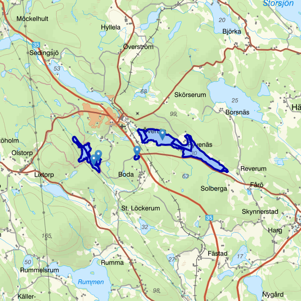 Map showing the fishing area.