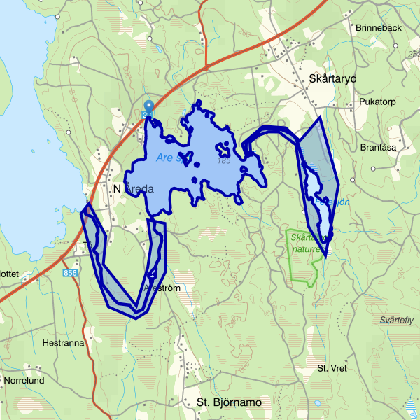 Karta som visar fiskeområdet