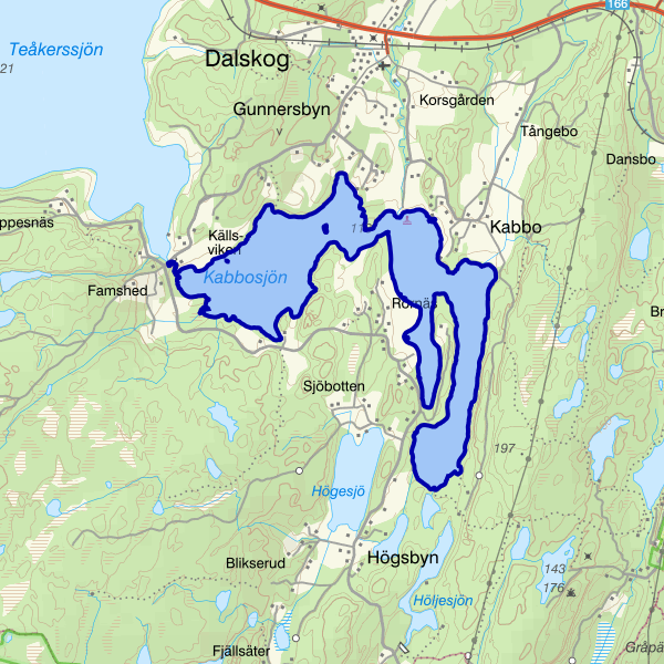 Karta som visar fiskeområdet