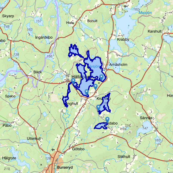Map showing the fishing area.