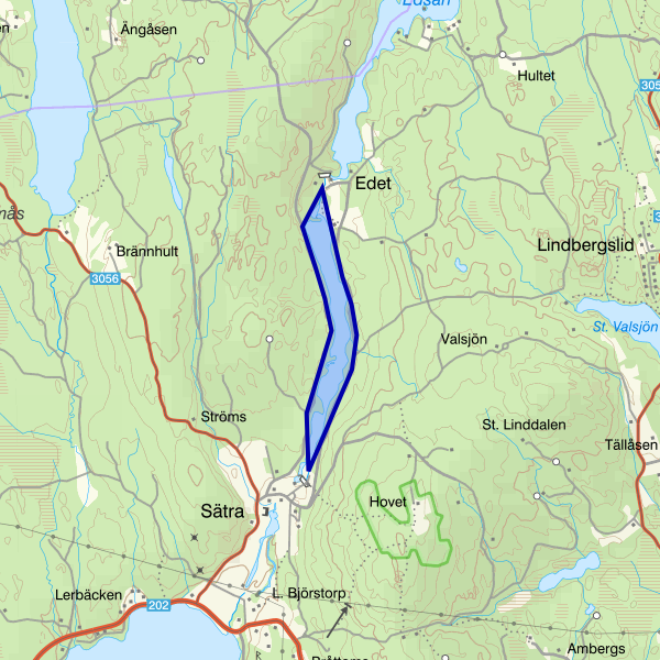 Karta som visar fiskeområdet